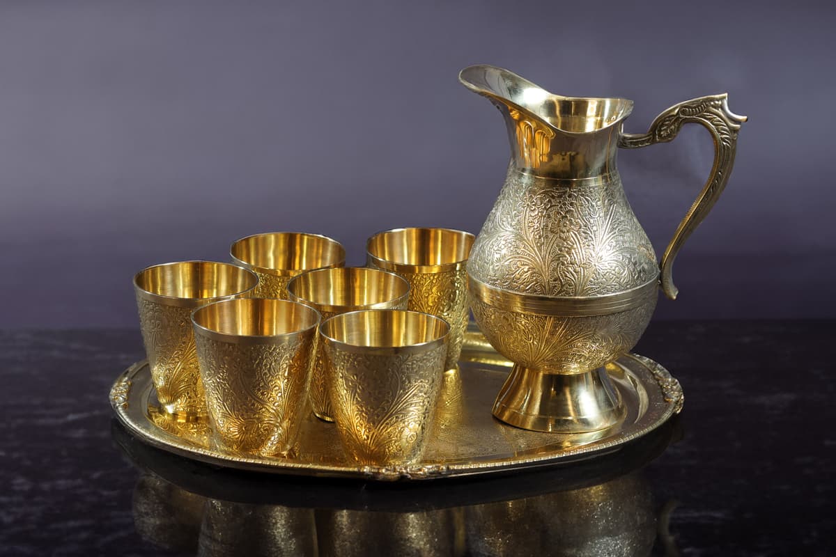 Lemon Set, Brass Lemon Set with 6 Glass | This Lemon Set Present Your Original Tradition